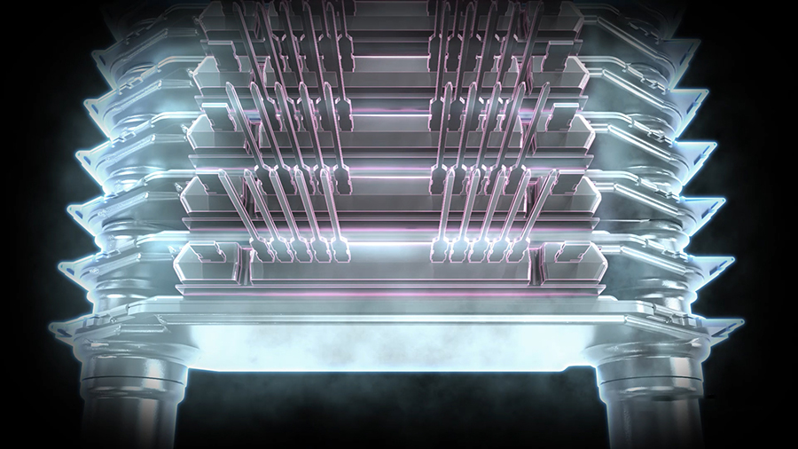Structure for cooling both sides of the inverter