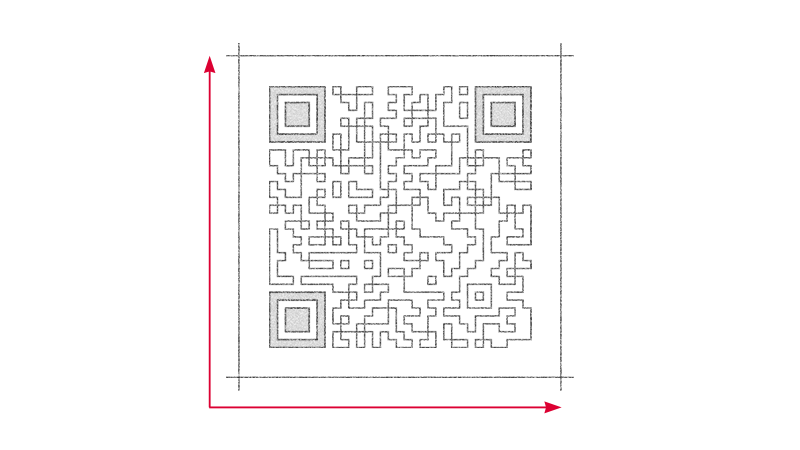 Information can be encoded both horizontally and vertically
