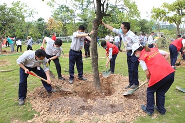 广州电装开展义务植树节活动