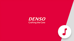 Motion logo with sound Red background