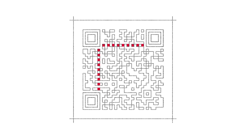 Timing pattern to identify the center