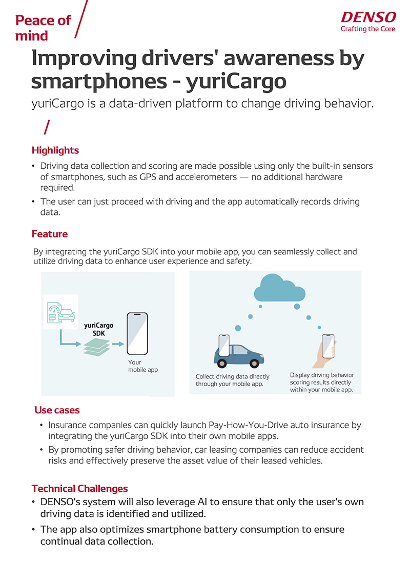 Improving drivers' awareness by smartphones - yuriCargo