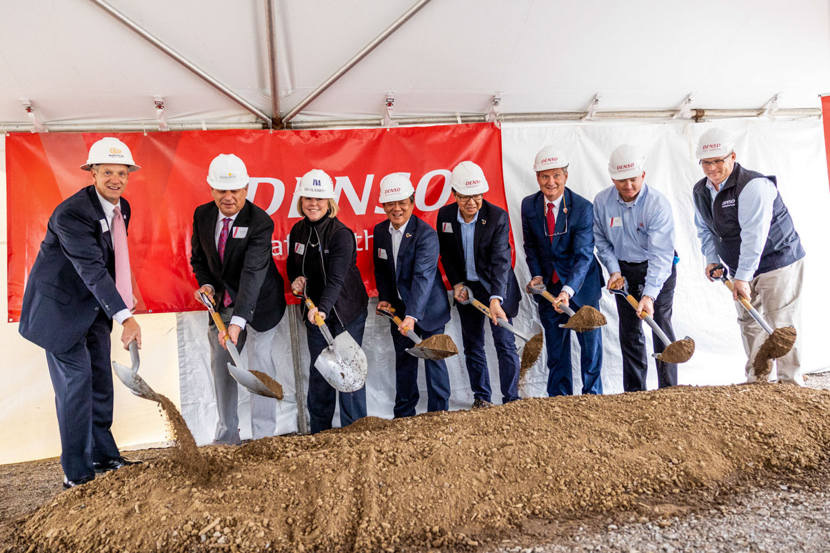 The first of four solar projects broke ground at the DENSO Maryville, Tennessee facility on November 2, 2022.