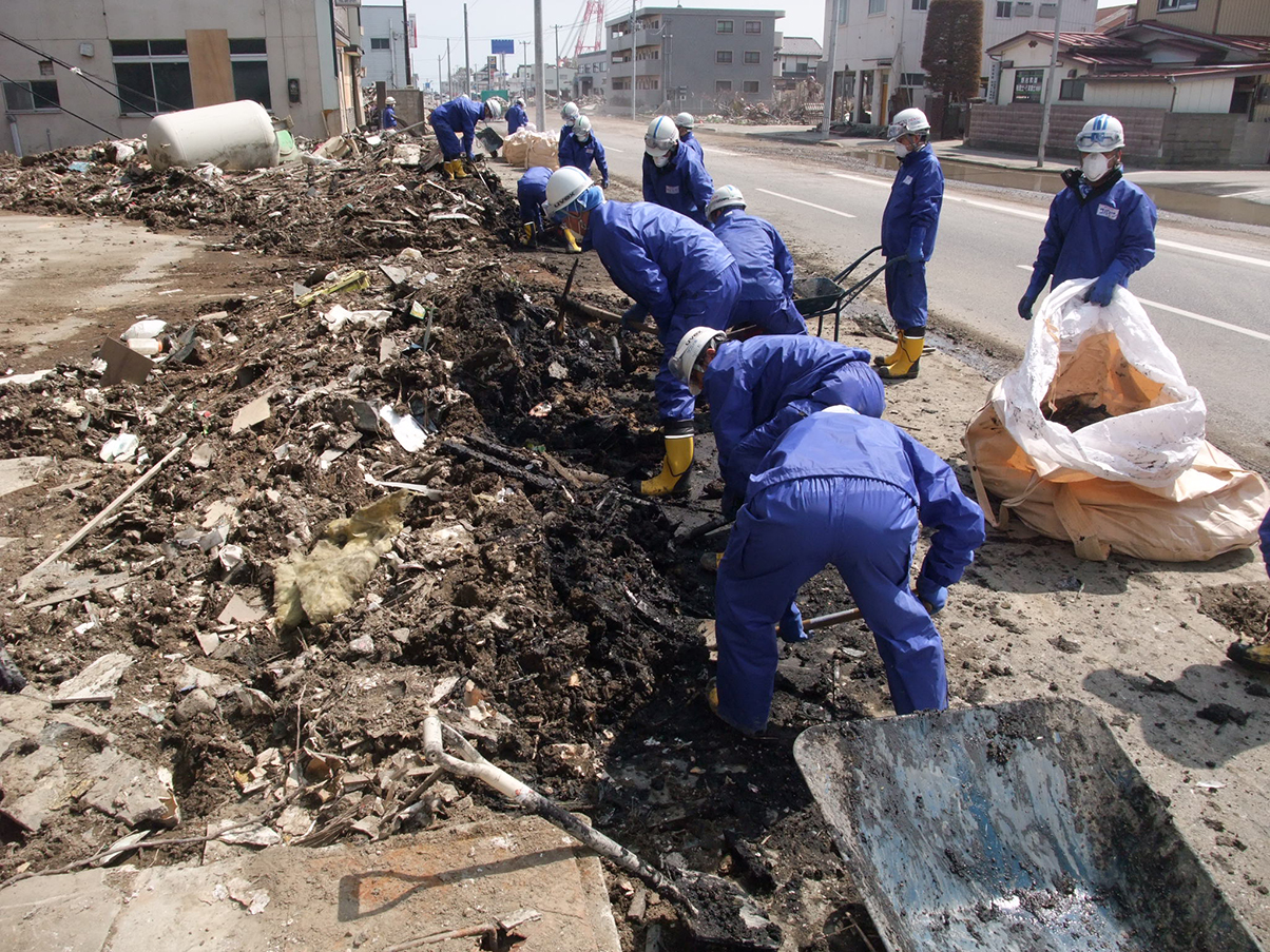 Associates working for recovery in disaster area (2011)