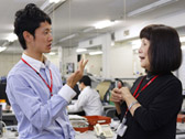 目標設定の面談時には手話通訳者が同席する