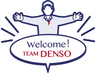 イラスト「Welcome!TEAM DENSO」