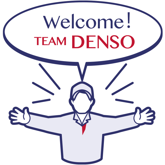 イラスト「Welcome!TEAM DENSO」