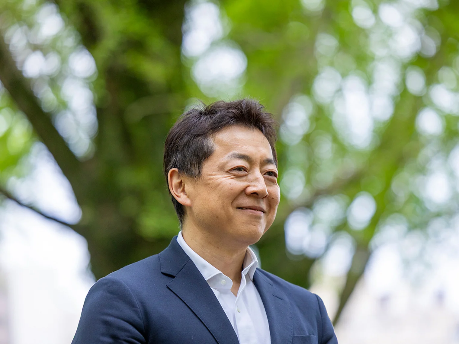 インタビューに応えるFVC事業推進部食流通事業開発室室長の田中栄太郎①