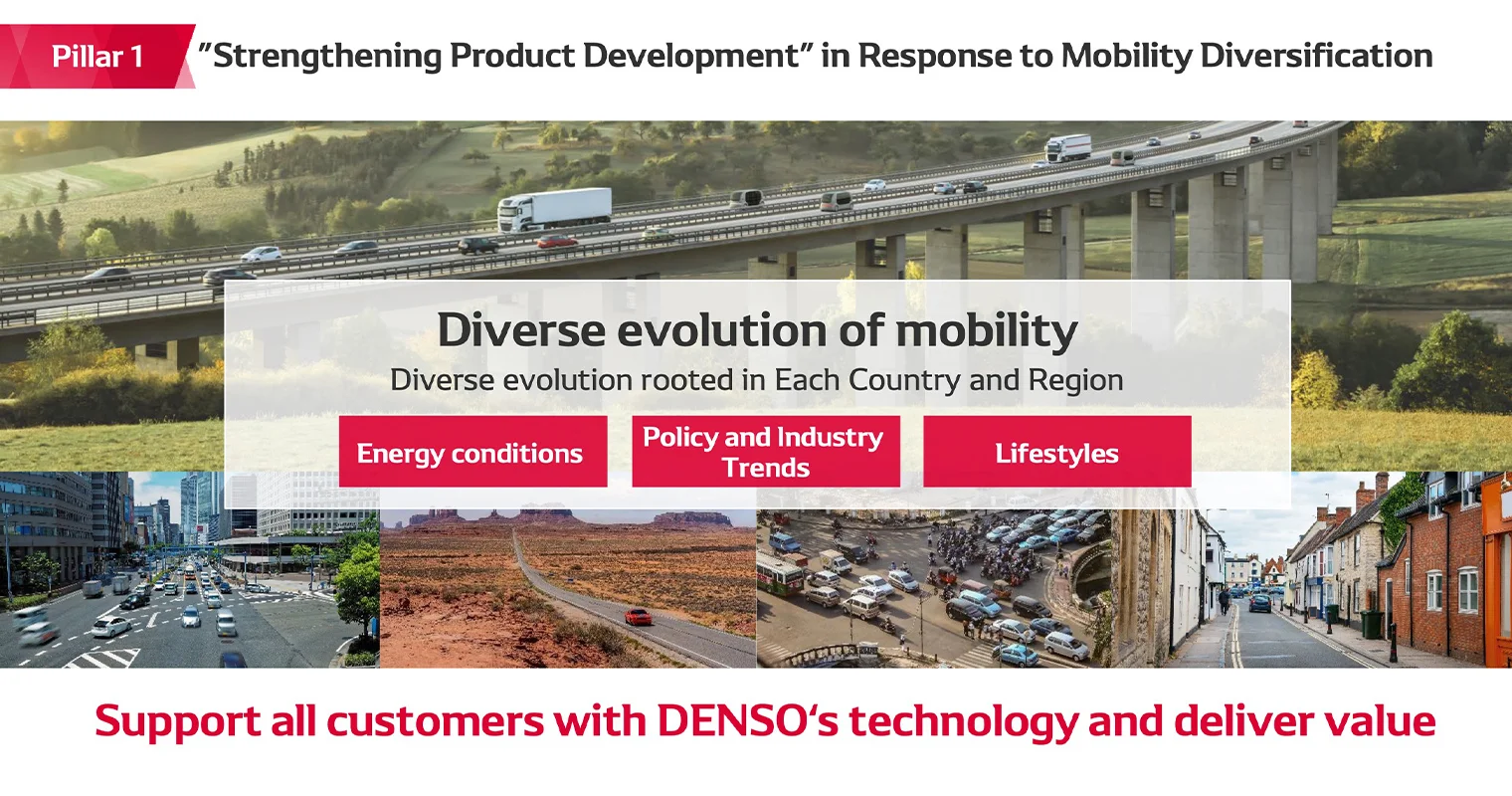 Support all customers with DENSO’s technology and deliver value
