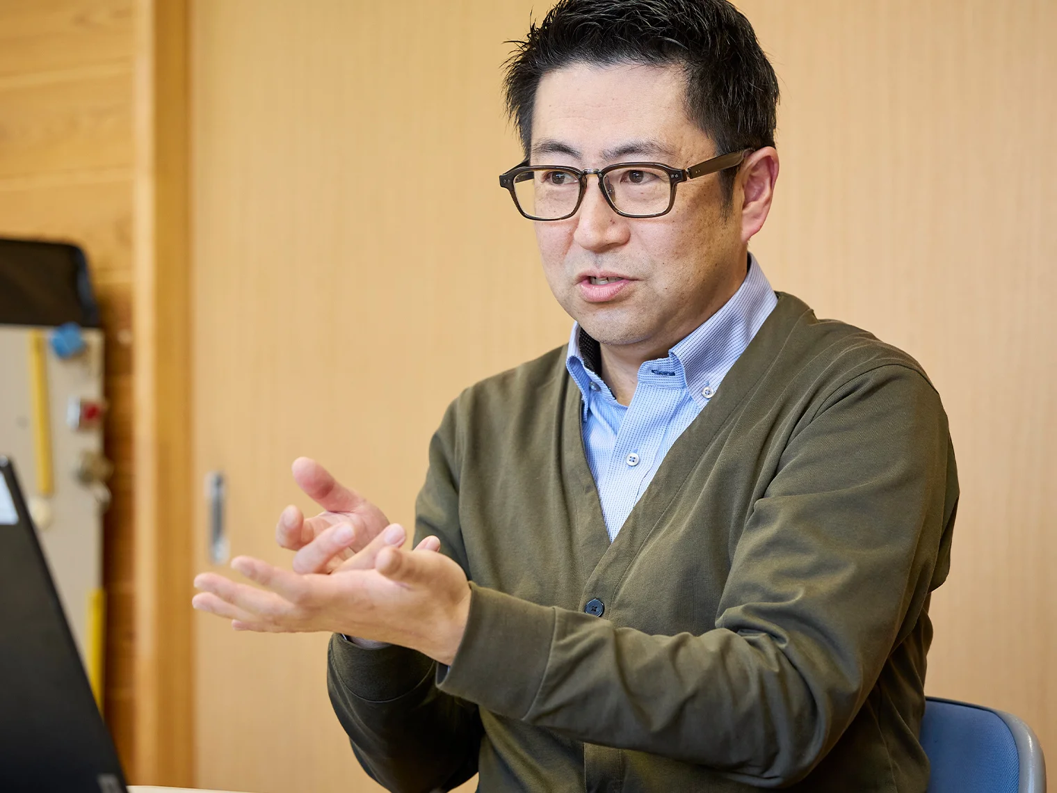 森林課が防災の観点から取り組んでいることを語る小山