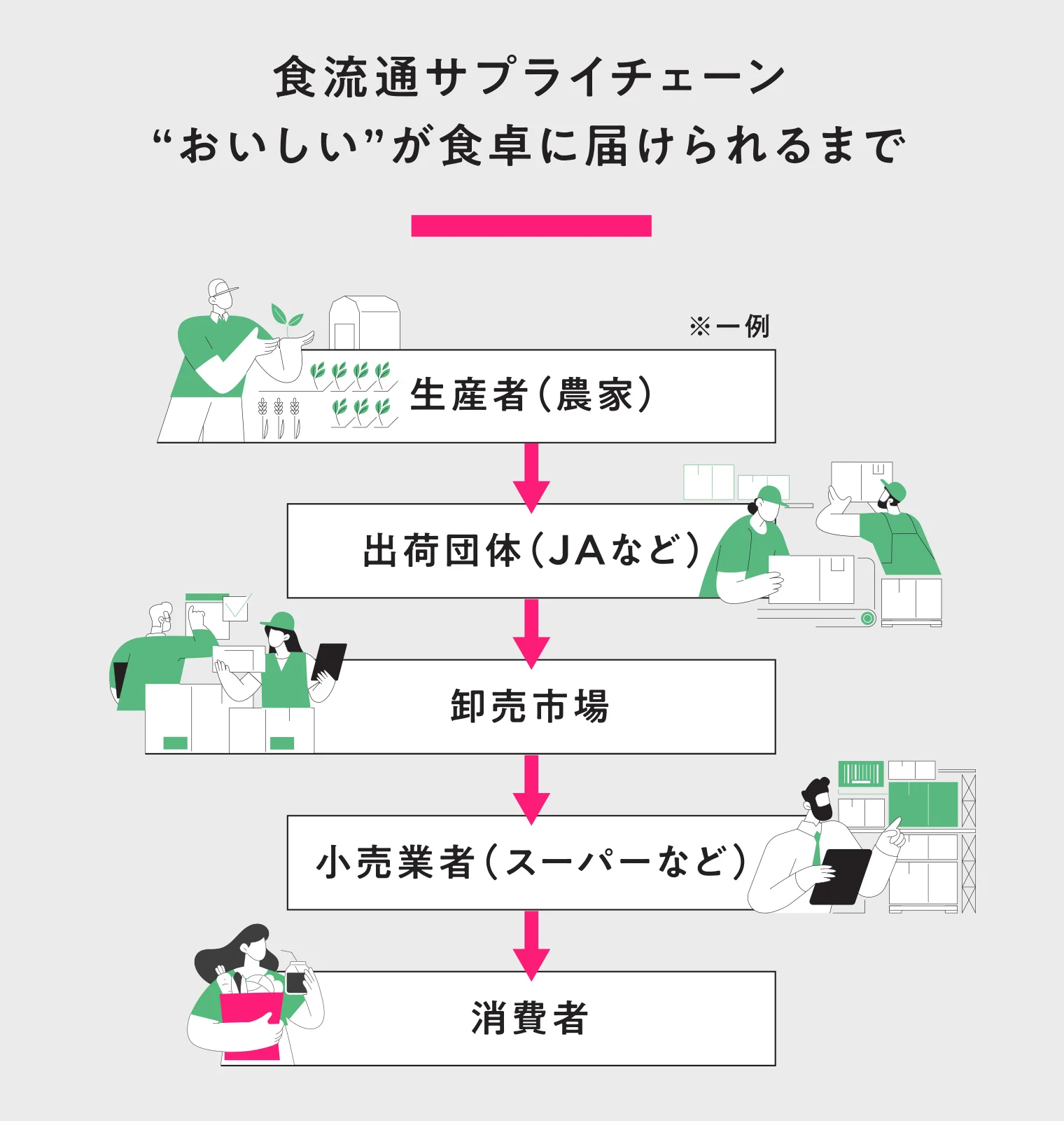 食流通サプライチェーン”おいしい”が食卓に届けられるまで
