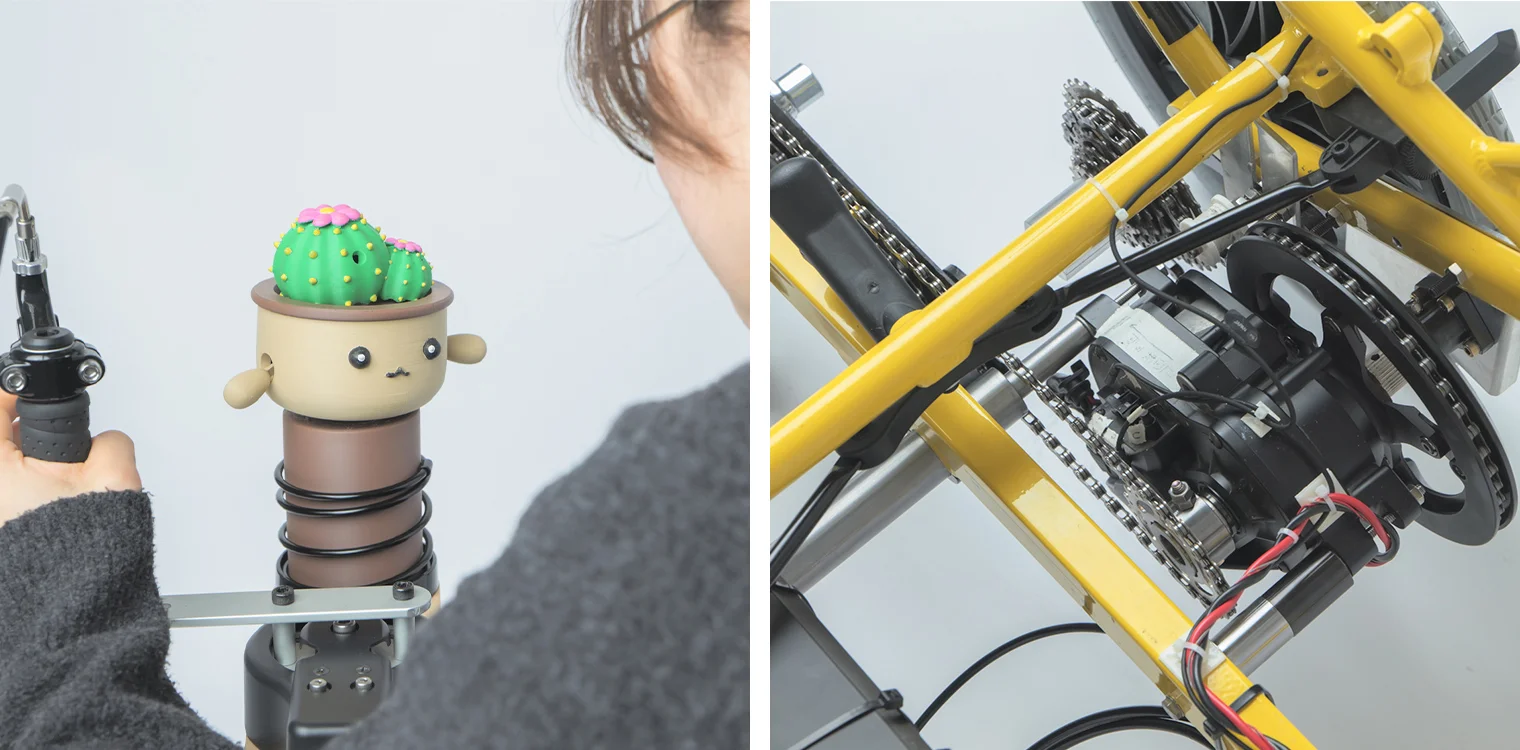 Co-aile（コエール）のハンドル部と駆動部の細部を撮影した画像