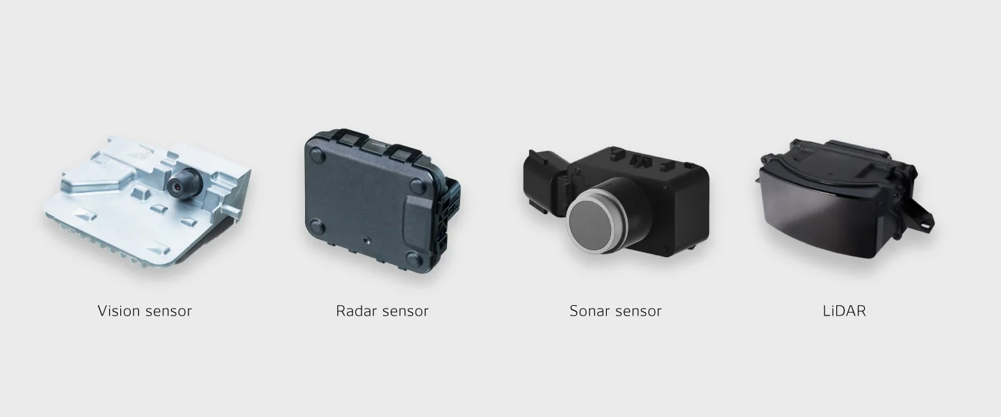 Types of distance-measurement sensors used