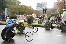 第34回大分国際車いすマラソン大会の様子