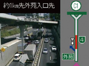 前方渋滞状況　受信画面