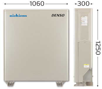 デンソーの11 1kwh家庭用蓄電システム 仕様 外形寸法図 法人のお客様 11 1kwh家庭用蓄電システム デンソー