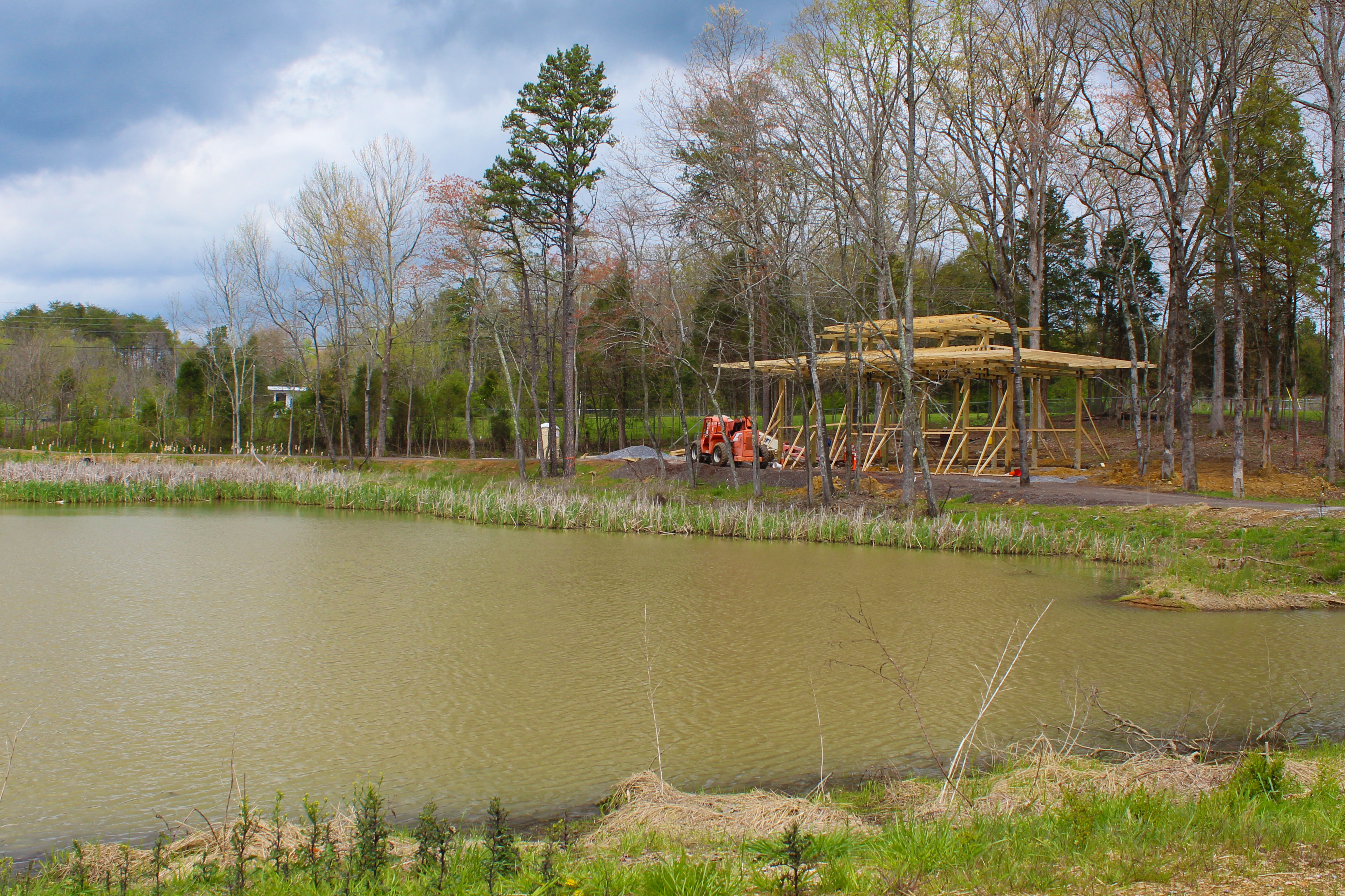 Pavillion under construction
