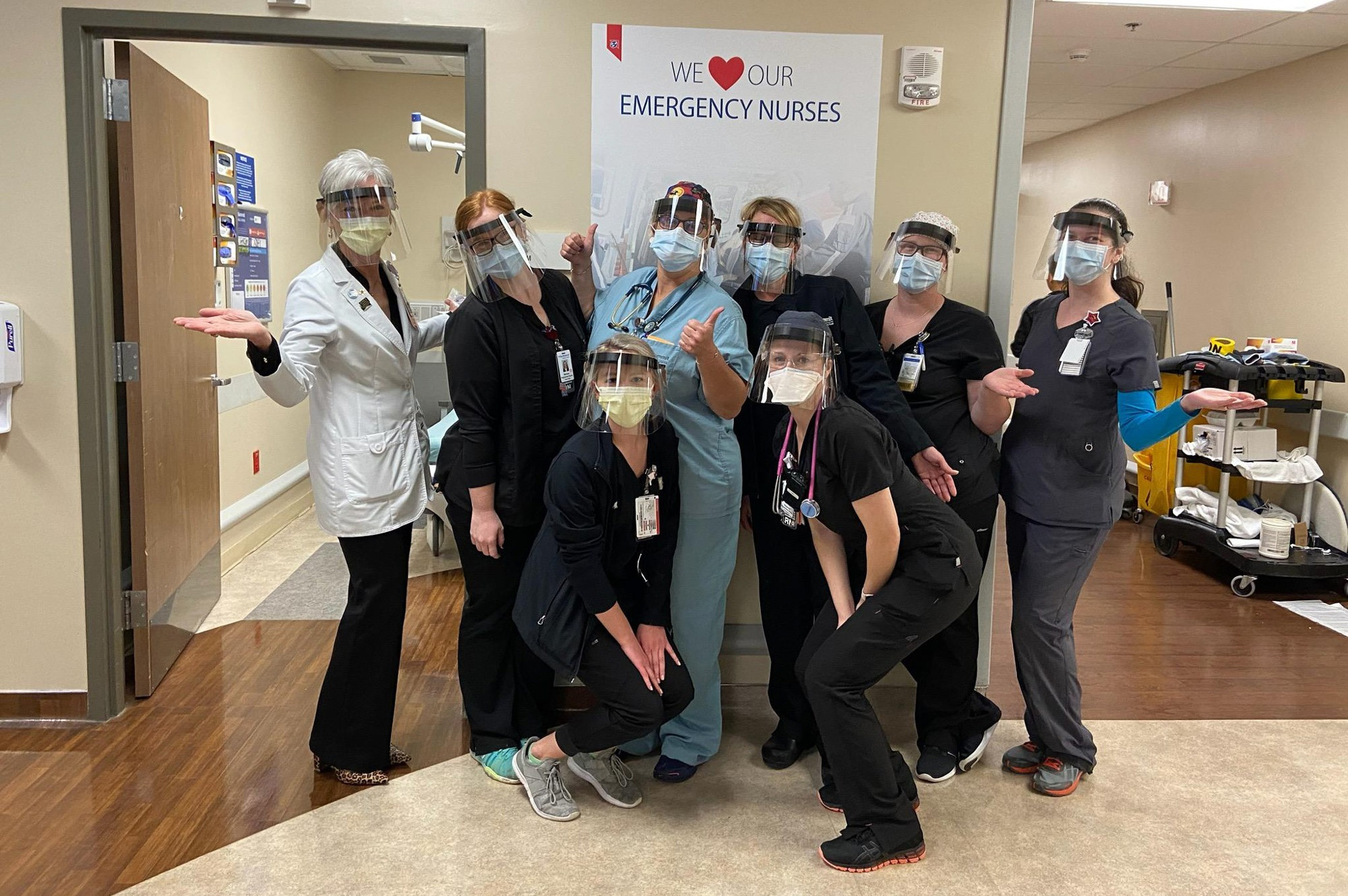 Nurses Wearing Face Shields