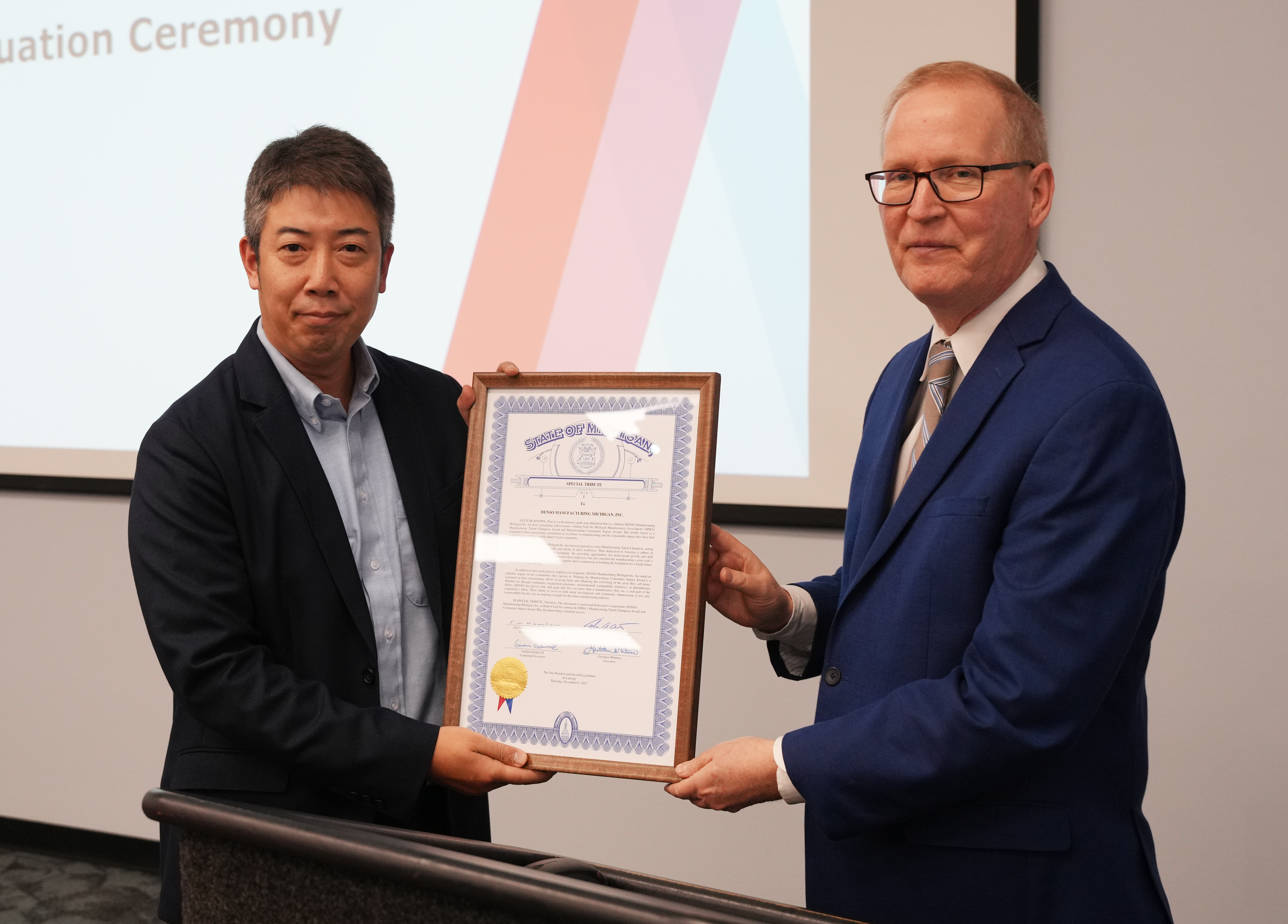 DENSO President Accepts Award