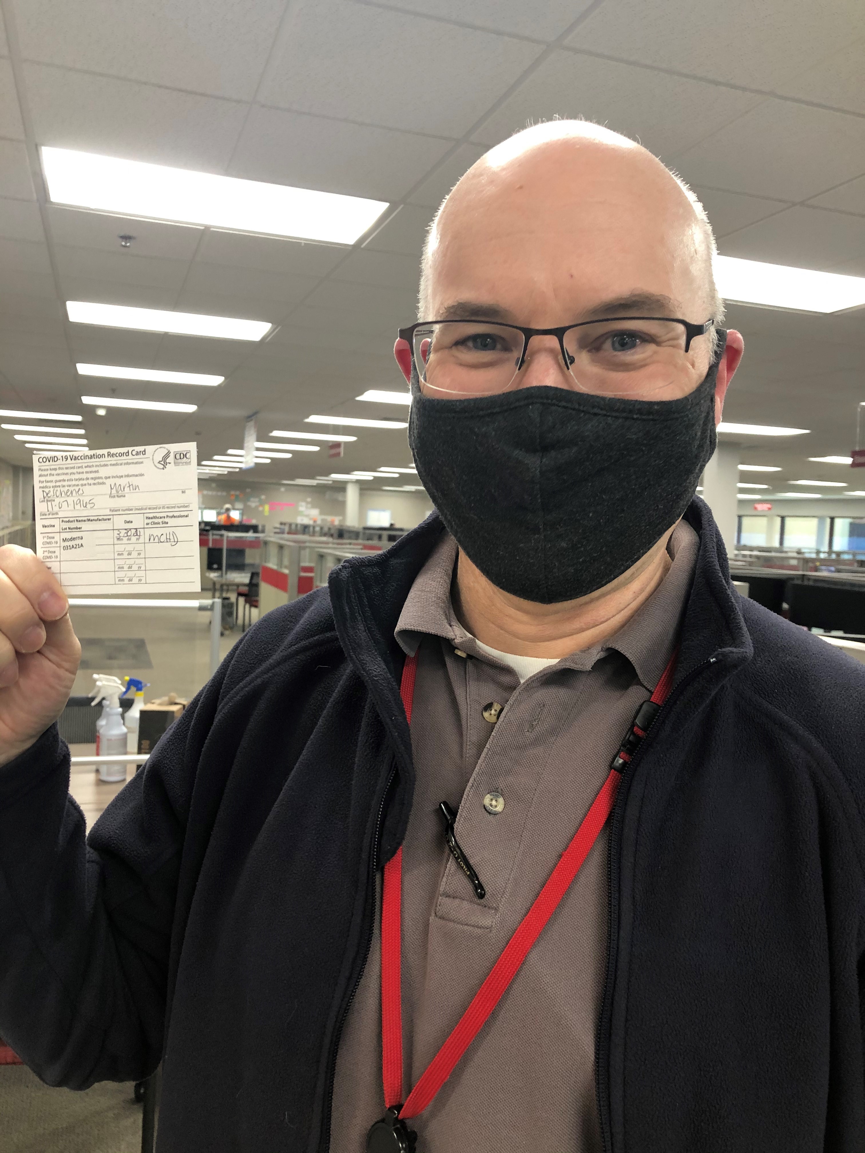 Marty Deschenes in mask